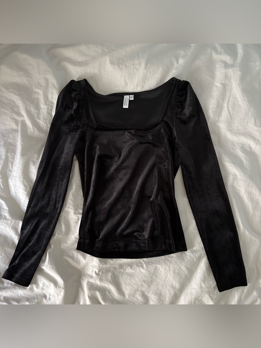 & Other Stories Square Neck Velvet Top